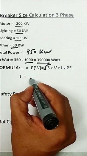 Calculating Circuit Breaker Ratings for Your Load. Circuit Breaker Selection Formula. #electrical