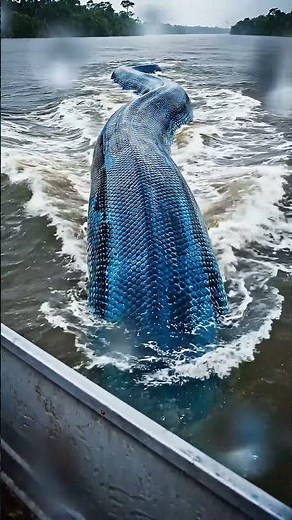 This Blue Anaconda Broke the River 😳🌊🐍 | Shorts #snake
