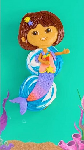 let's make a Dora cupcake! #shorts