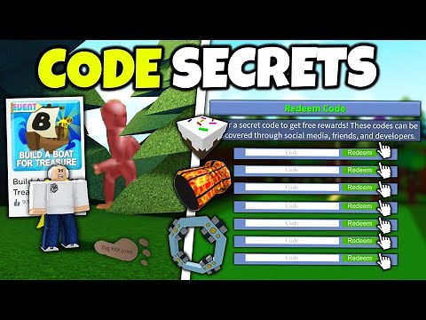 ALL HIDDEN CODE SECRETS!! | Build a boat for Treasure ROBLOX