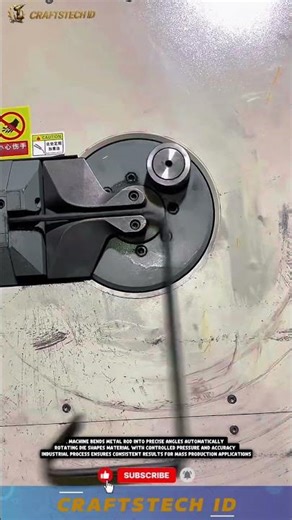 Automatic Metal Rod Bending Machine Creating Precise Angled Shapes #machine