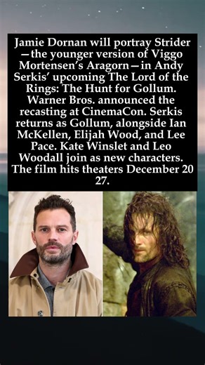 Jamie Dornan Cast as Aragorn Strider in The Hunt for Gollum, Replacing Viggo Mortensen #JamieDornan