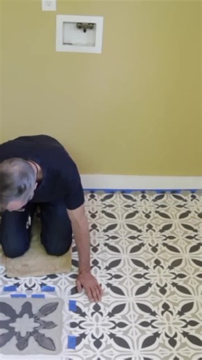 2.1K views · 45 reactions | How to Paint and Stencil Old Tile...
