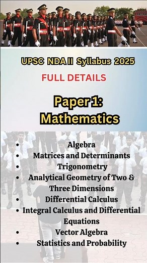 UPSC NDA II Syllabus 2025#nda #ndasyllabus #ndacoaching