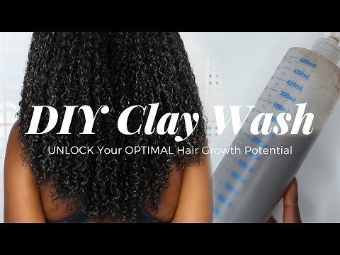 DIY CLAY WASH 💆🏾🚿| Reduce shedding, Rejuvenate your scalp and Retain length!