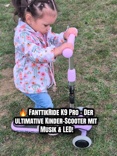 Der FanttikRide K9 Pro ist der perfekte Kinder-Scooter! 3 breite Räder für maximale Stabilität, integrierte Musik & LED-Lichter, 2 sichere Geschwindigkeiten, KI-Modus, höhenverstellbar und bis zu 40 Minuten Fahrspaß – Spiel, Spaß & Sicherheit in einem! #FanttikRide #KinderScooter #LEDScooter #MusikScooter #tiktokmademebuyit