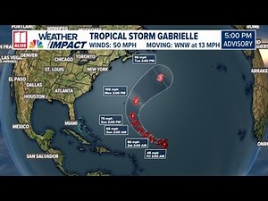 Tracking Tropical Storm Gabrielle: September 18, 2025