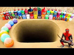 EXPERIMENT: Giant Toothpaste Eruption from Fanta, Mtn Dew, Coca Cola vs Mentos in Big Underground