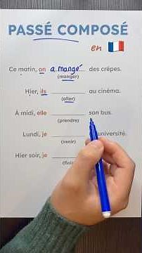 🇫🇷 Complete the sentences in the Passé Composé tense #frenchverbs #practicefrench #learnfrench