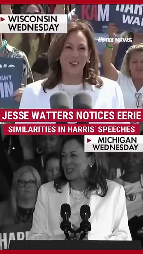 WATCH: Jesse Watters points out Vice President Harris is sticking to a carefully scripted speech, word-for-word, in at least two campaign stops. | Fox News