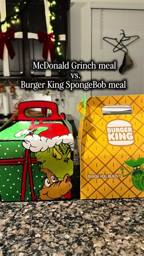 Comparing McDonald's Grinch Meal and Burger King's SpongeBob Meal