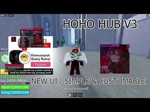 Script [ HohoHub V3 ] Blox Fruit Script Rain Fruit, Auto Trial / Showcase