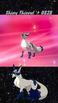Shiny Thievul ✨ 0828 Evolved from Shiny Nickit caught in Pokemon Sword with Shiny Charm & 500+ KOs