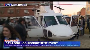 Eyes on the sky during Lockheed Martin job recruitment at University of New Haven