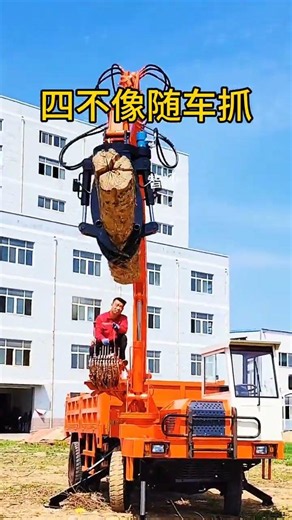 Four-wheel drive wood grabber, truck-mounted wood grabber, all-in-one grabbing and digging machi