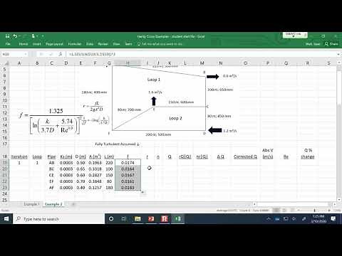 Hardy Cross Method for Pipe Networks - CE 331 - Class 12 (10 Feb 2020)