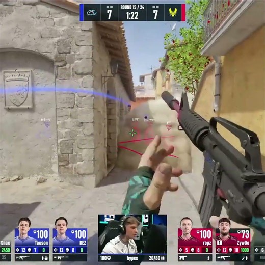 hypex with a PERFECT double kill through smoke #blast #bounty #cs #cs2