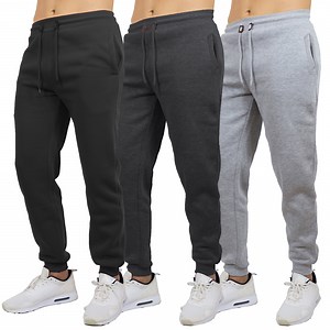Galaxy by Harvic 3-Pack Mens Slim Fit Fleece Jogger Sweatpants (S-2XL)