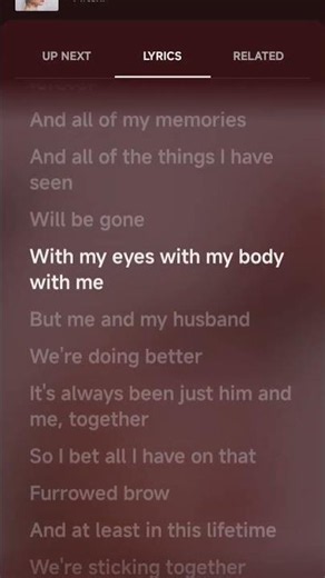 Mitski-Me And My Husband verse 1/chorus part song