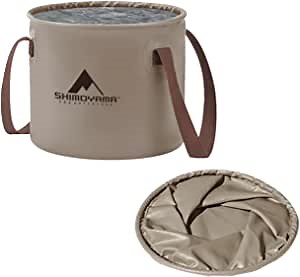 SHIMOYAMA Collapsible Bucket with Handle, 2.64 Gallon(10L) PVC Portable Water Storage Bucket, Foldable Camp Water Container, Outdoor Folding Water Jug for Travelling Camping Hiking Fishing