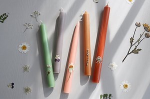 Press Lovely Florals Onto Taper Candles - Hunker