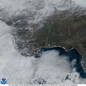 Current Goes Satellite Loop (11:45AM 2/21/25) | US National Weather Service Memphis Tennessee