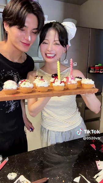 ハプニングだらけの手作りカップケーキ🧁 #カップル #VTR #カップルの日常 #手作り