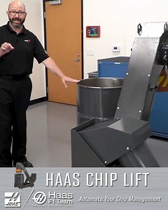 The Haas Chip Lift is ideal for high-volume chip production or machine cleanup. To shop, visit http://ow.ly/Za8s30rxrDQ. #haascnc #haasautomation | Haas Automation, Inc.