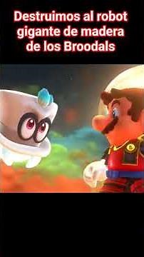 We defeated the giant wooden robot of the 4 broodals with #mario in #supermarioodyssey #nintendo