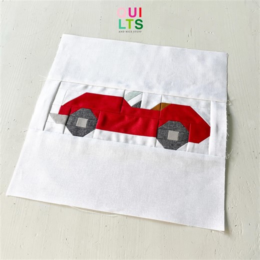 PDF Quilt Block Pattern – Vehicle Quilt – Classic Car 40