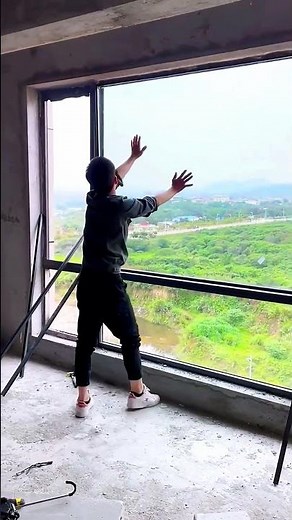 French window toughened glass installation process