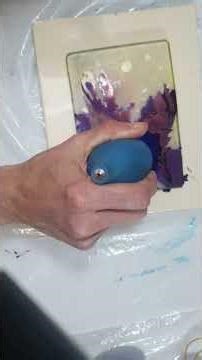 Alcohol Ink Printing on Fabric Gel Plate Prints: Abstract Blue Flower