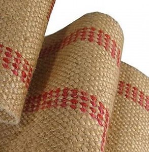 Jute Webbing- 3.5" x 72 Yards (Red Striping) 1 Pack