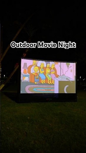 This giant inflatable projector screen is easy to install! The coolest summer backyard setup😍#viral