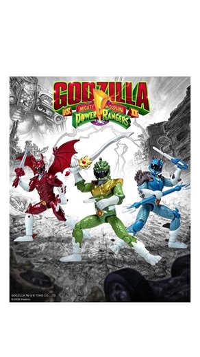 #mmpr #godzilla #actionfigures #playmates reveal at #toyfair 2026 #mightymorphinpowerrangers