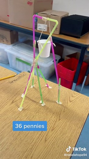 Another great low prep STEM activity for the end of the year! This activity kept my students entertained for an hour! Materials: 20 straws, 36 inches of tape, 36 inches of string/rope, 3 ounce cup (holepunched), and scissors for cutting! This idea was from Teachers are Terrific on TPT! #teachertok #teachersoftiktok #stemtok #stemideas #endofyear #classroomproject #easycrafts #easycraftideas #5thgrade #teacherlife #5thgradeteacher #classroomart #classroomcrafts #ideasforteachers