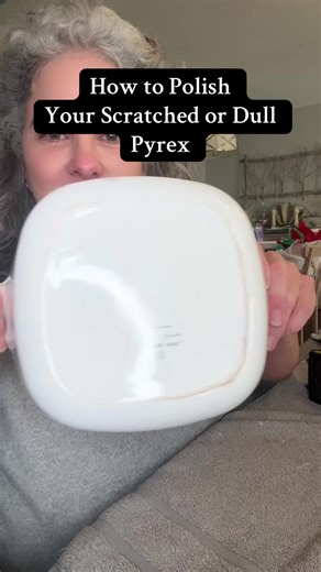 How to polish scratched or dull Pyrex #Pyrex #VintagePyrex #VintageBakeware #Bakeware #Restoration