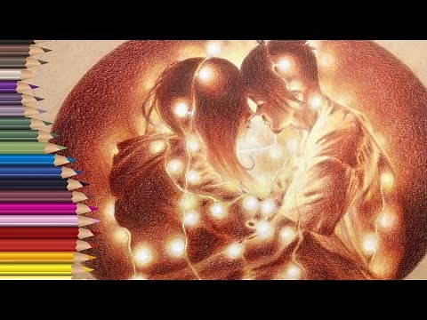 Create Glow Effects With Colored Pencils // adding black