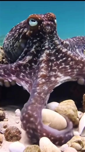 Octopus Behavior: Females Throwing Rocks at Males