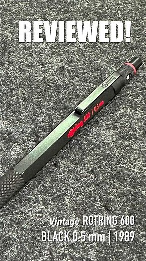 Rotring 600 Black 0.5 mm – 1989 First Edition, Red Label, Made in Japan (Gen 1 Clutch)
