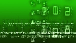 Matrix, Numbers, Green. Free Stock Video