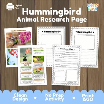 Hummingbird Research Project | Animal Science Activity | Spring Report Writing