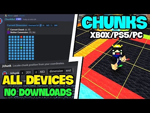 How to find Chunk Borders in Minecraft Bedrock 1.20! (BEST 2024)