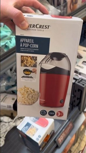 Je teste une machine à pop-corn 🍿 #essai #test #popcorn #lidl #silvercrest #shorts￼