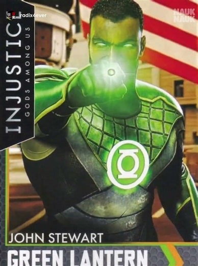 John Stewart (Green Lantern) from the Injustice: Gods Among Us arcade card.