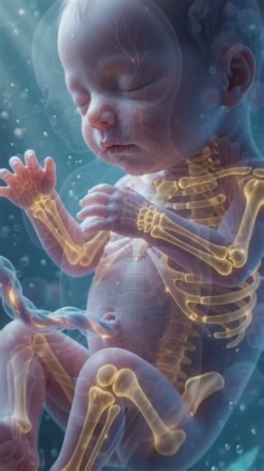 Blue Glow Baby Development Inside the Womb | Realistic 3D Animation