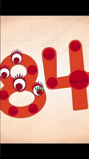 Number 84 #shorts #youtubeshorts #videosforkids #educationalvideosforkids #kidsshorts