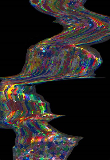 Captivating Star Sequins Scanned Art