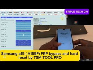 Samsung A15 ( A155F ) frp bypass and hard reset by tsm tool pro. Android 14, 15. #tripletechgh