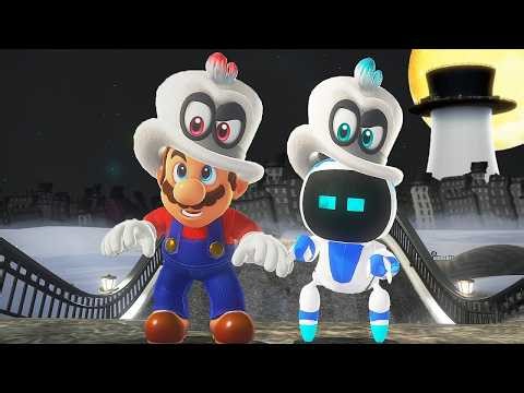 Super Mario Odyssey - ASTRO BOT vs. MARIO Race (HD)